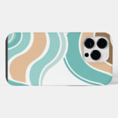 Farbenfroh blau/braun/braun iPhone hülle (Rückseite (Horizontal))