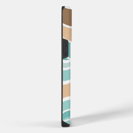 Farbenfroh blau/braun/braun iPhone hülle (Rechte Seite)