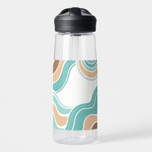 Farbenfroh blau/braun/braun trinkflasche (Vorne)