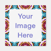 Farbenfroh Blau fett braun hell rosa Geometrie Magnet (Vorne)