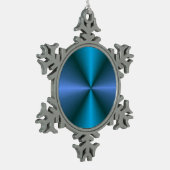 Farbenfroh Blau/Grün/Mauve> Weihnachtsschmuck Schneeflocken Zinn-Ornament (Links)