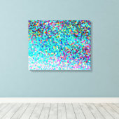 Farbenfroh Blau Multicfarben Moderne Abstrakte Kun Leinwanddruck (Insitu (Holzboden))