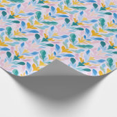 Farbenfroh, blau pink Moderne Formen Muster Geschenkpapier (Ecke)