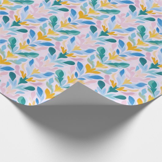 Farbenfroh, blau pink Moderne Formen Muster Geschenkpapier (Ecke)