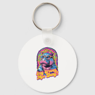 Farbenfroh Bleibe Groovy Moo Deng Pygmy Hippo Desi Schlüsselanhänger