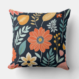 Farbenfroh, blühend Boho Kissen