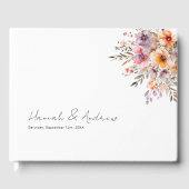Farbenfroh, Blume Bouquet, Hochzeit Gästebuch (Vorderseite)