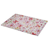 Farbenfroh Boho Floral Watercolor Schneidebrett (Ecke)