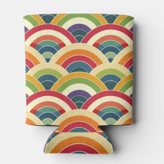 Farbenfroh Boho Rainbow Dosenkühler (Rückseite)