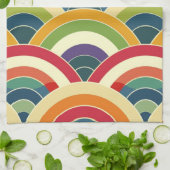 Farbenfroh Boho Rainbow Geschirrtuch (Gefaltet)