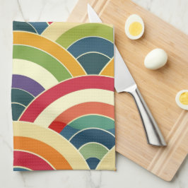 Farbenfroh Boho Rainbow Geschirrtuch