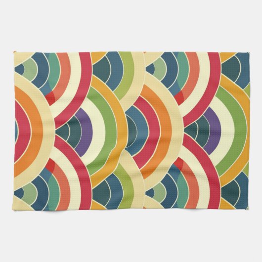 Farbenfroh Boho Rainbow Geschirrtuch (Horizontal)