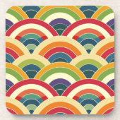 Farbenfroh Boho Rainbow Getränkeuntersetzer (Vorderseite)