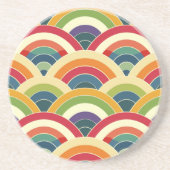 Farbenfroh Boho Rainbow Getränkeuntersetzer (Vorne)