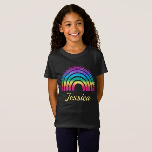 Farbenfroh Boho Rainbow Gradient T-Shirt (Vorne ganz)