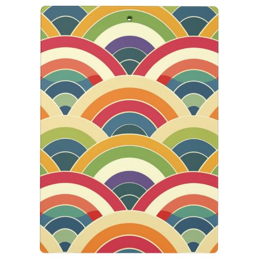 Farbenfroh Boho Rainbow Klemmbrett (Rückseite)