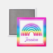 Farbenfroh Boho Rainbow Magnet (Vorderseite/Rückseite)