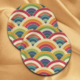 Farbenfroh Boho Rainbow Pappteller