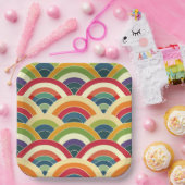 Farbenfroh Boho Rainbow Pappteller (Party)