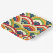 Farbenfroh Boho Rainbow Pappteller (Gewinkelt)