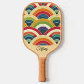 Farbenfroh Boho Rainbow Pickleball Schläger (Vorderseite)