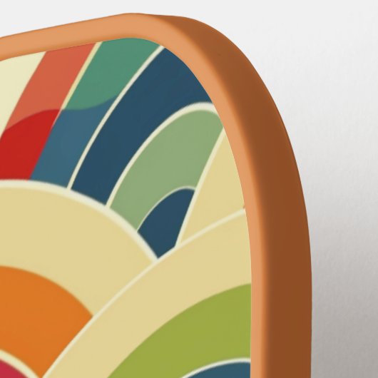 Farbenfroh Boho Rainbow Pickleball Schläger (Linke Seite)