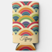 Farbenfroh Boho Rainbow Selters Dosenkühler (Vorderseite)