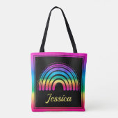 Farbenfroh Boho Rainbow Tasche (Rückseite)