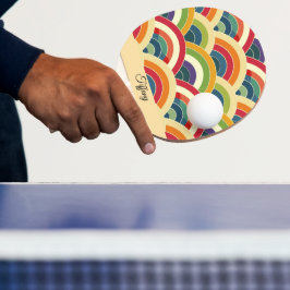 Farbenfroh Boho Rainbow Tischtennis Schläger