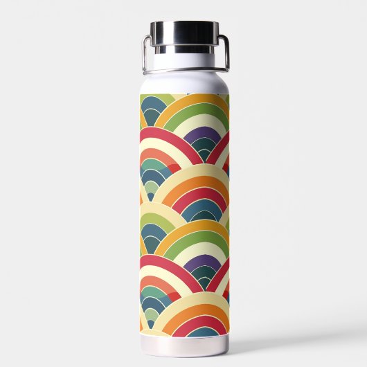 Farbenfroh Boho Rainbow Trinkflasche (Rückseite)