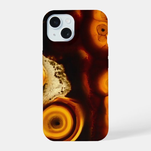 Farbenfroh Brown Agate iPhone 15 Hülle (Rückseite)
