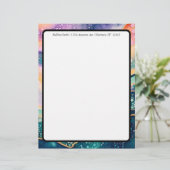 Farbenfroh Bubbly Agate Briefbogen (Stehend Vorderseite)