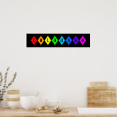 farbenfroh colado. v2. poster (Küche)