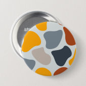 Farbenfroh, cool, trendig, modern, Bio geometrisch Button (Vorne & Hinten)