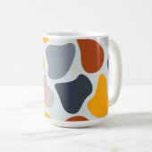 Farbenfroh, cool, trendig, modern, Bio geometrisch Kaffeetasse (VorderseiteRechts)