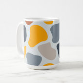 Farbenfroh, cool, trendig, modern, Bio geometrisch Kaffeetasse (Vorderseite Links)