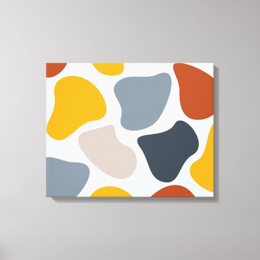 Farbenfroh, cool, trendig, modern, Bio geometrisch Leinwanddruck (Vorderseite)