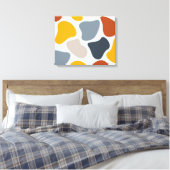 Farbenfroh, cool, trendig, modern, Bio geometrisch Leinwanddruck (Insitu (Schlafzimmer))