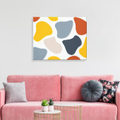 Farbenfroh, cool, trendig, modern, Bio geometrisch Leinwanddruck (Insitu (Wohnzimmer))
