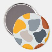 Farbenfroh, cool, trendig, modern, Bio geometrisch Magnet (Vorderseite/Rückseite)