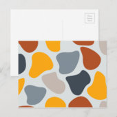 Farbenfroh, cool, trendig, modern, Bio geometrisch Postkarte (Vorne/Hinten)
