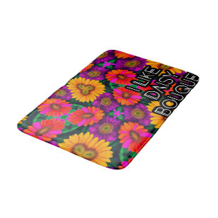farbenfroh Daisy Bouquet Pattern Badematte