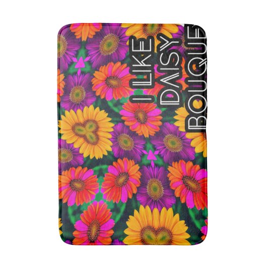 farbenfroh Daisy Bouquet Pattern Badematte (Vorderseite Vertikal)