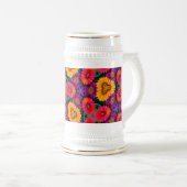 farbenfroh Daisy Bouquet Pattern Bierglas (VorderseiteRechts)