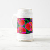 farbenfroh Daisy Bouquet Pattern Bierglas (Vorderseite Links)
