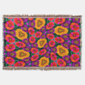 farbenfroh Daisy Bouquet Pattern Decke (Vorderseite)