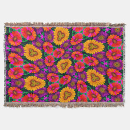 farbenfroh Daisy Bouquet Pattern Decke