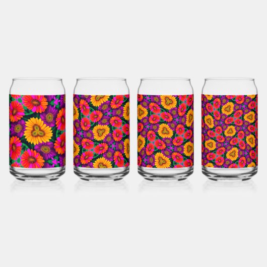 farbenfroh Daisy Bouquet Pattern Dosenglas (Hinten)