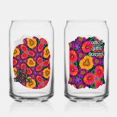 farbenfroh Daisy Bouquet Pattern Dosenglas (Rückseite)