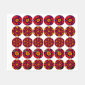 farbenfroh Daisy Bouquet Pattern Etiketten (Blatt)